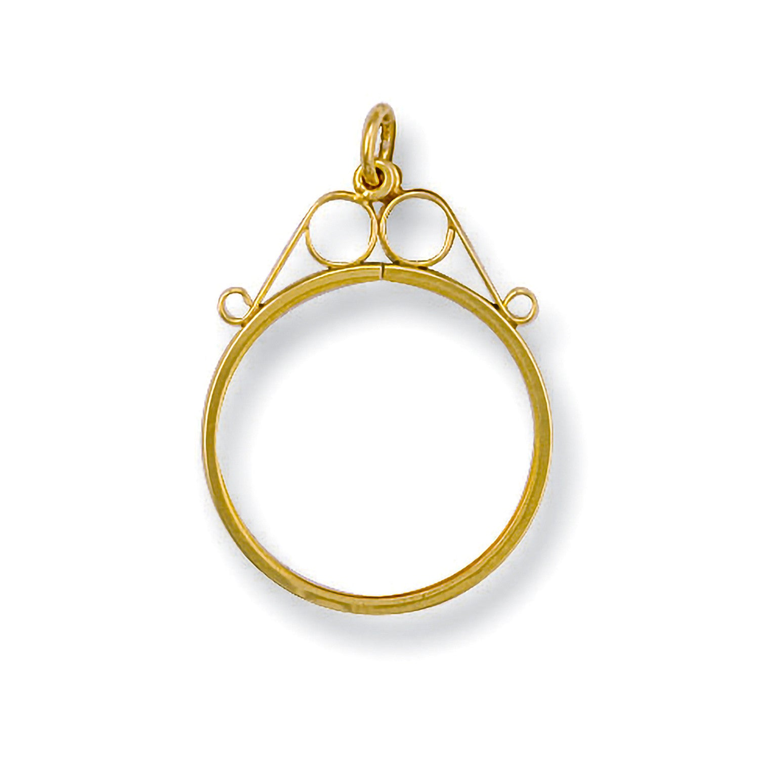 Yellow Gold 1/2 Scroll Top Sovereign Pendant - 9ct Gold