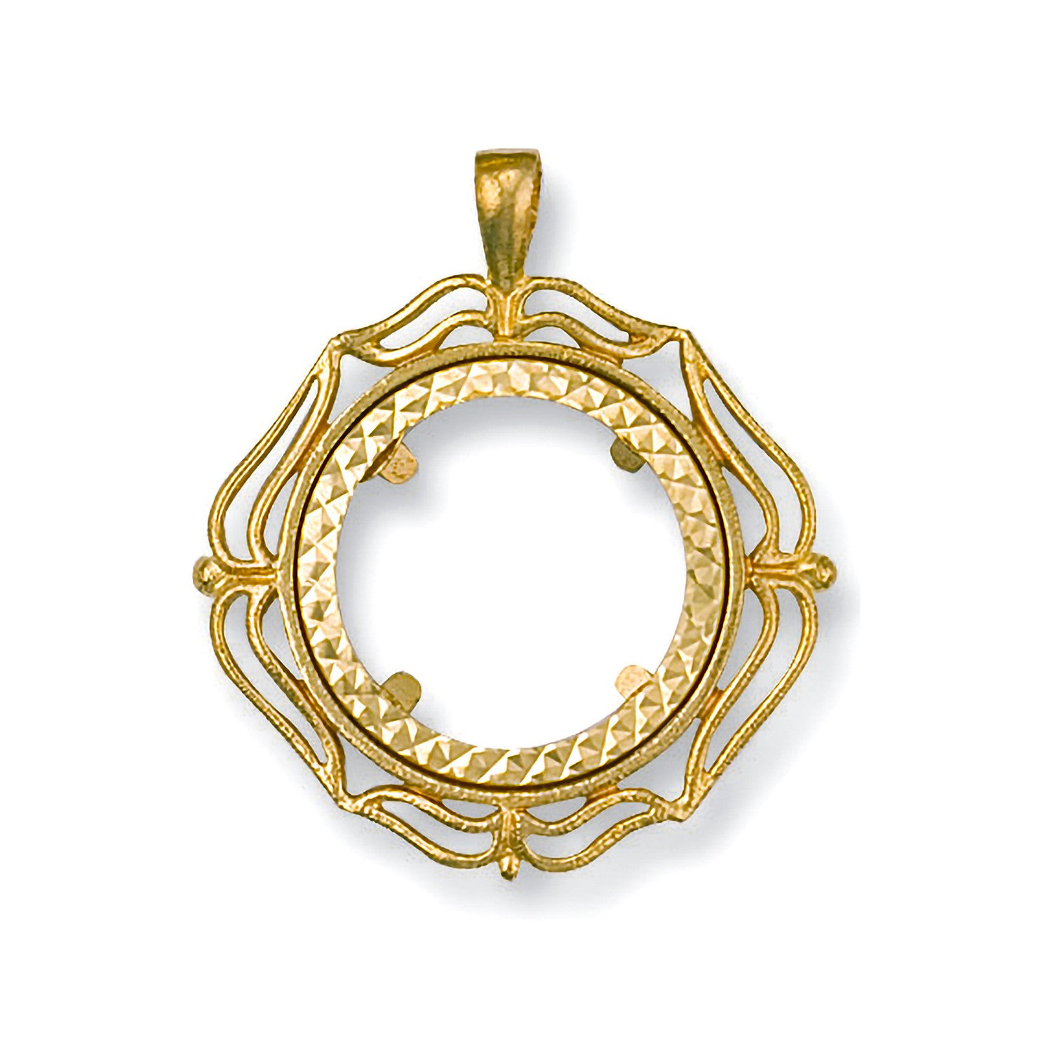Yellow Gold (Half) Fancy Sovereign Pendant - 9ct Gold