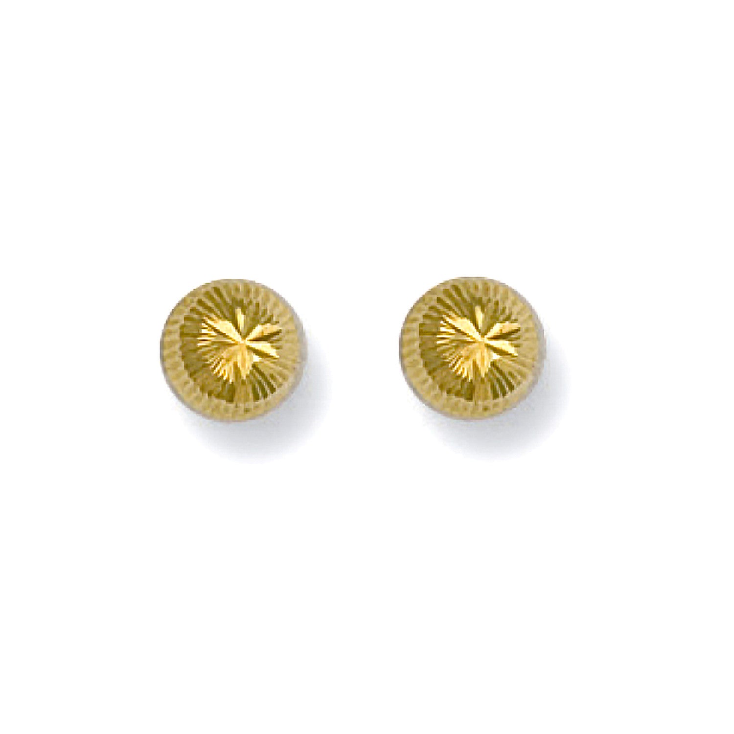 9ct Yellow Gold 6mm D/C Studs - 9ct Gold