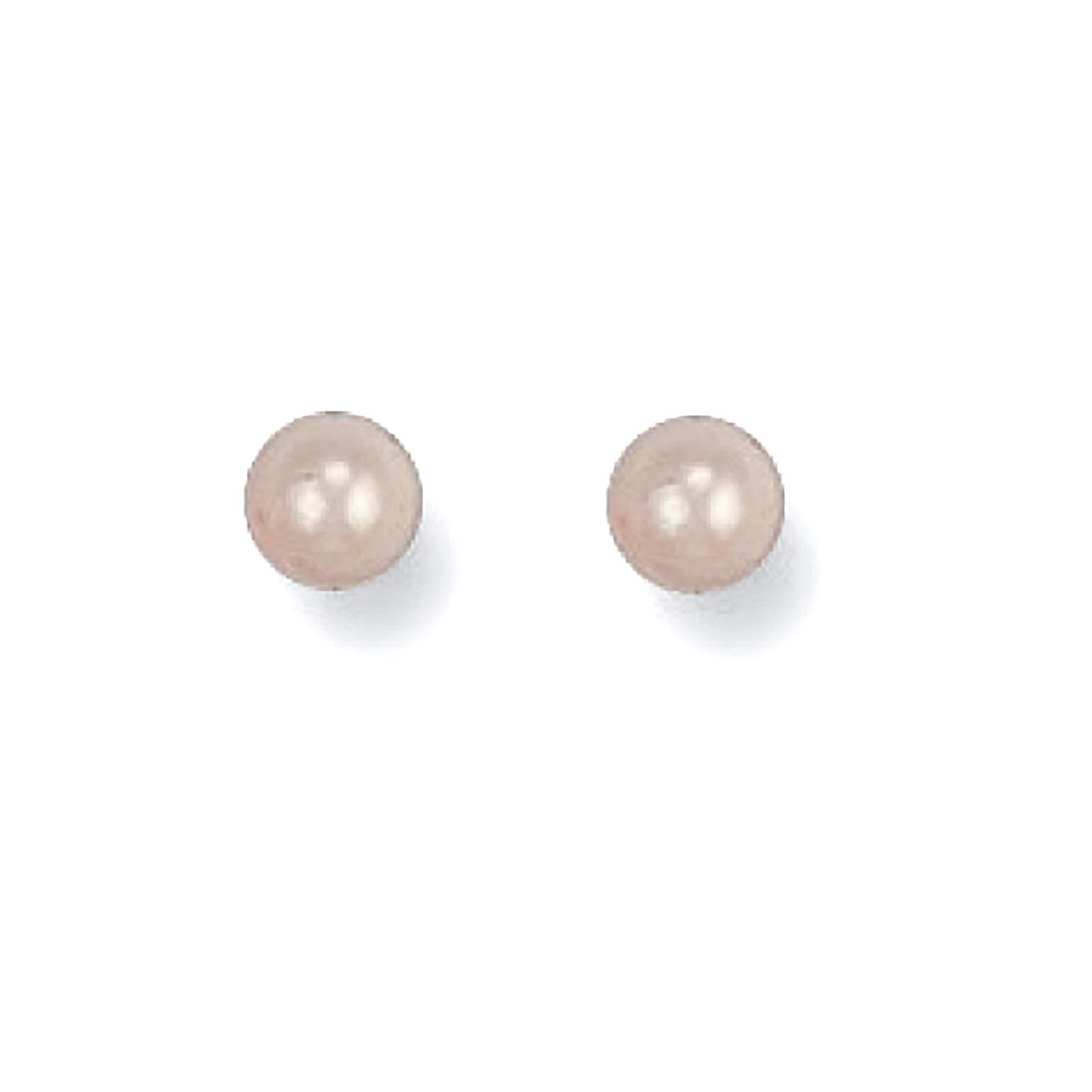 Yellow Gold 4mm Cultured Pearl Studs - 9ct Gold