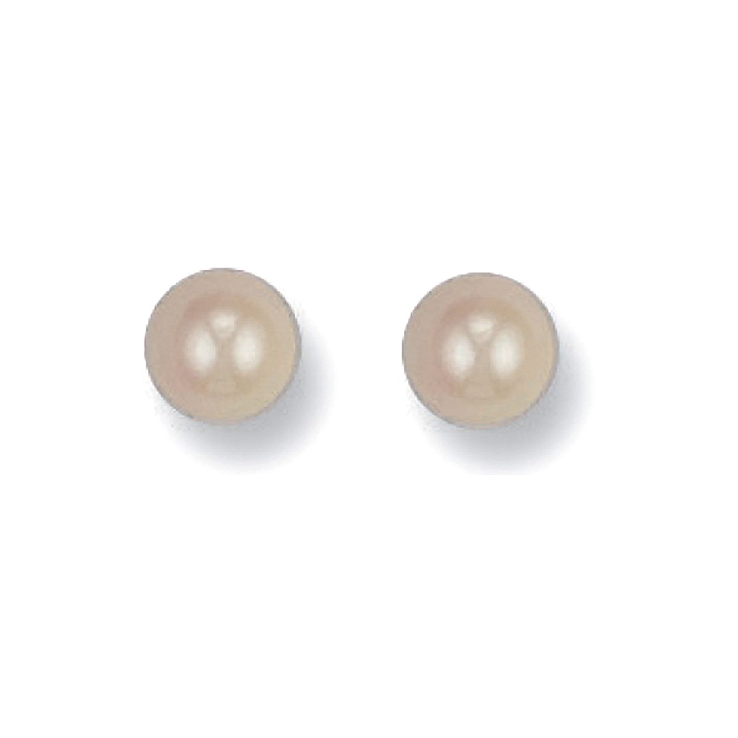 Yellow Gold 6mm Cultured Pearl Studs - 9ct Gold