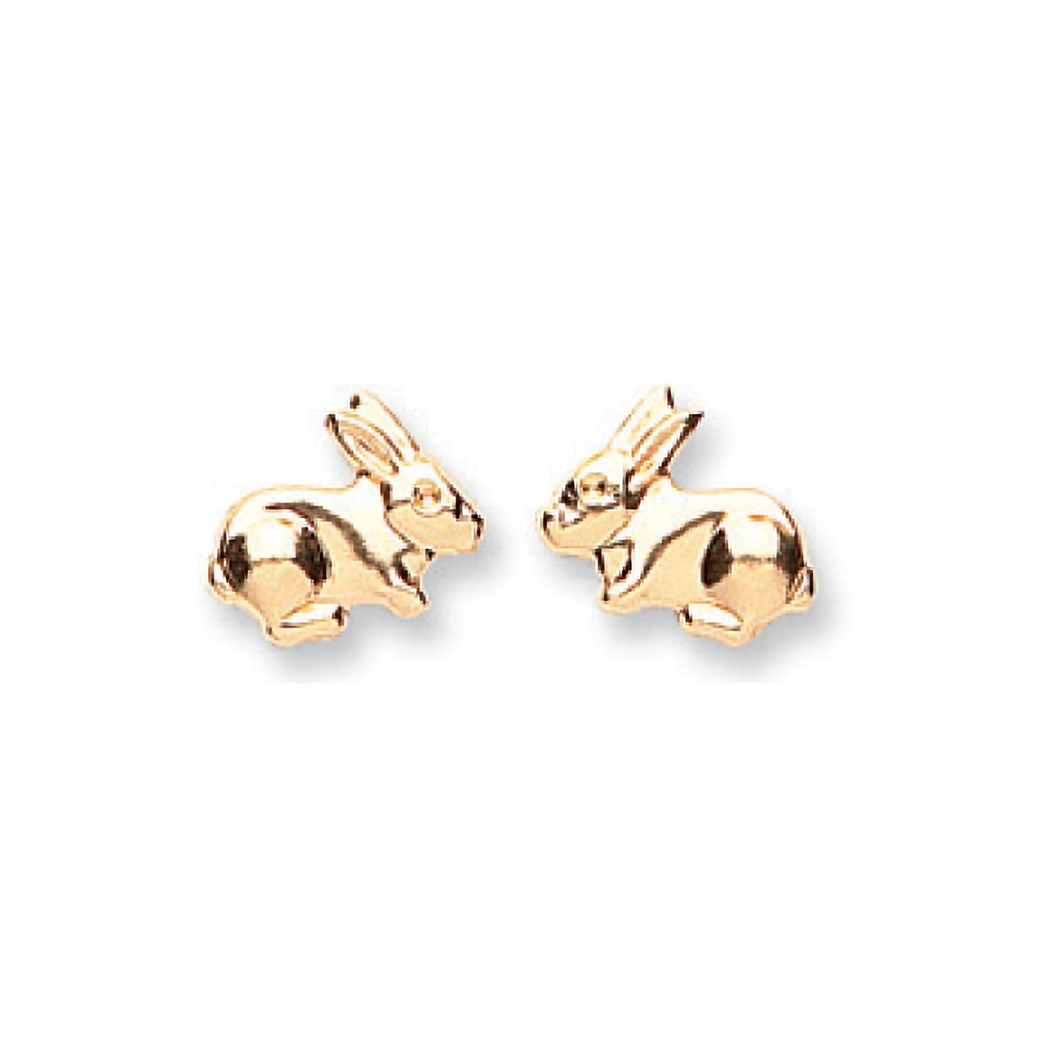 9ct Yellow Gold Rabbit Studs - 9ct Gold