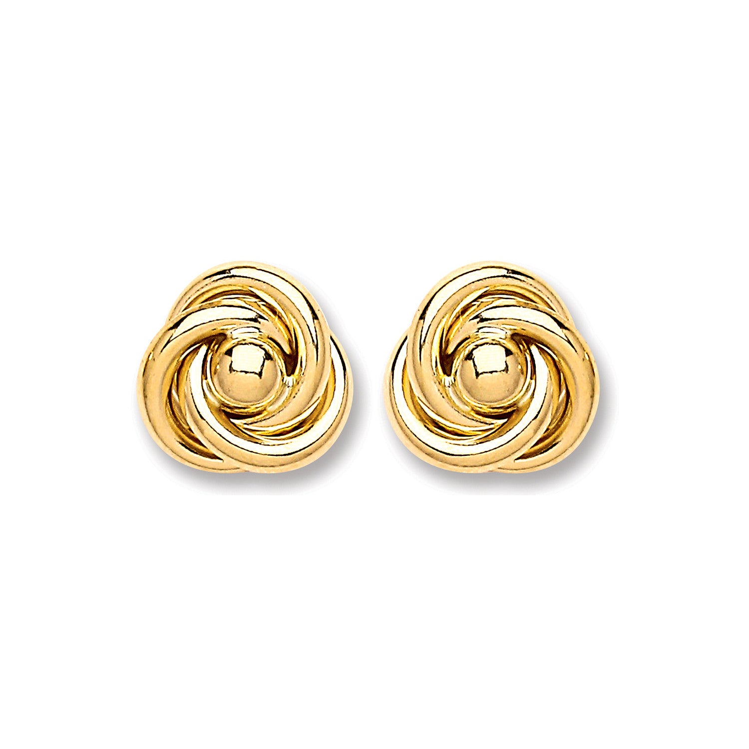9ct Gold Medium Knot Studs - 9ct Gold