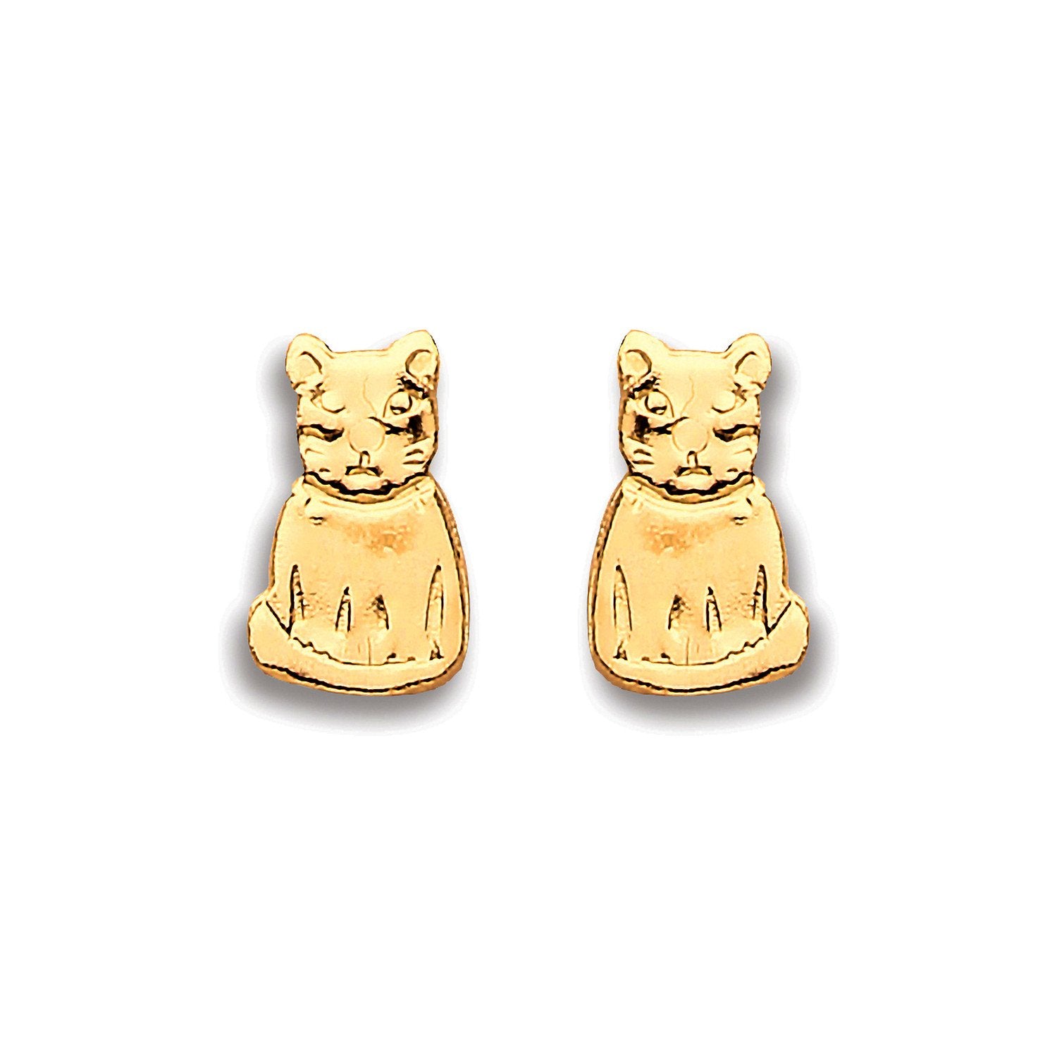 9ct Y/G Cat Studs