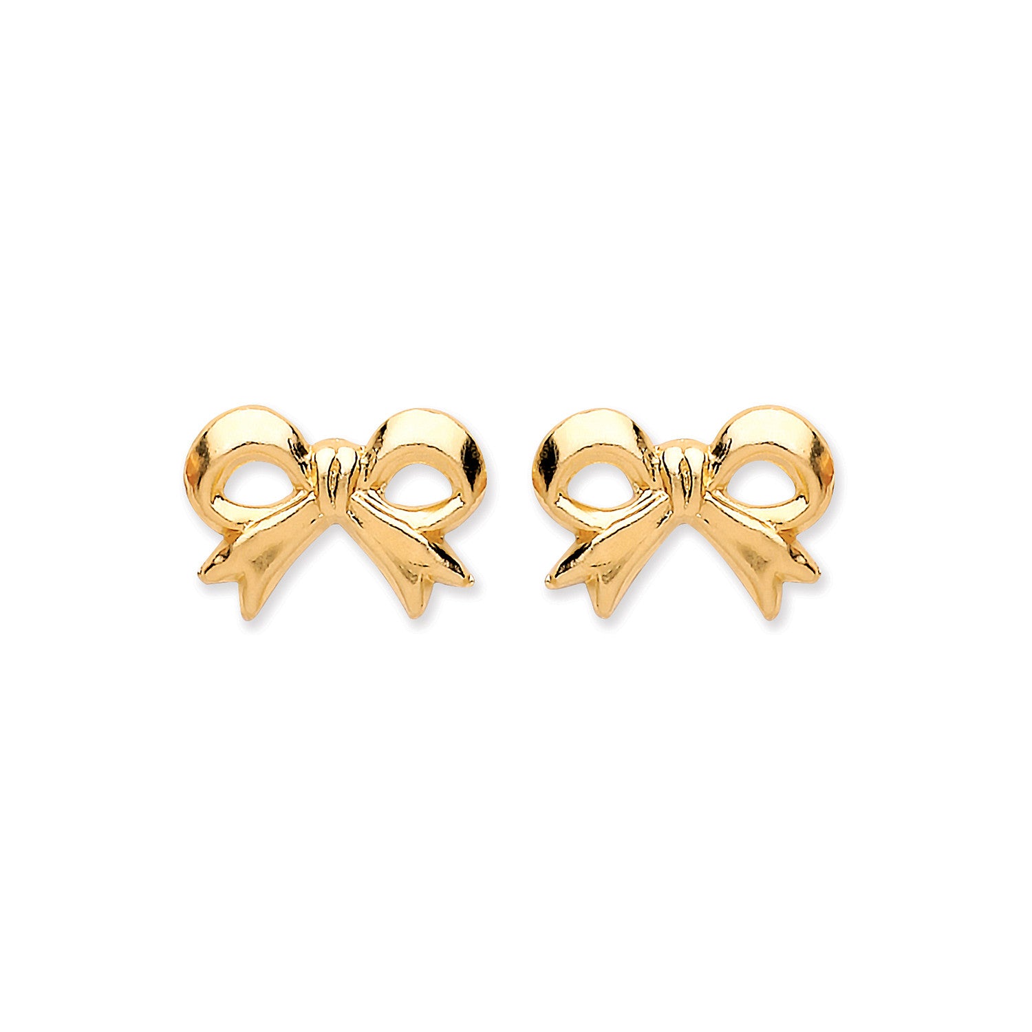 9ct Yellow Gold Bow Studs - 9ct Gold