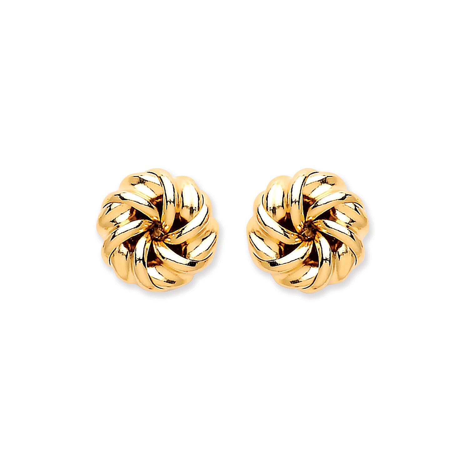 9ct Yellow Gold Tight Knot Studs - 9ct Gold