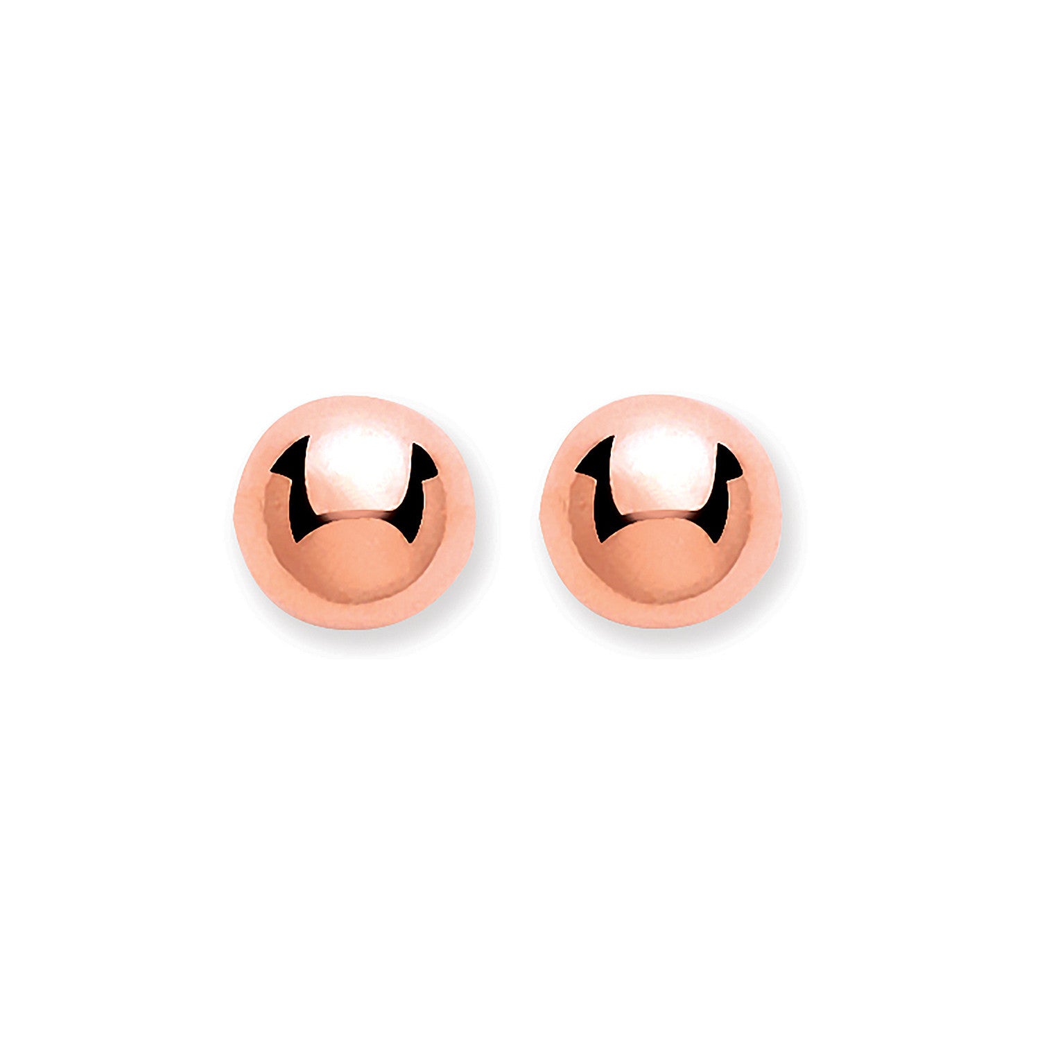 9ct Rose Gold 4mm Ball Studs - 9ct Gold