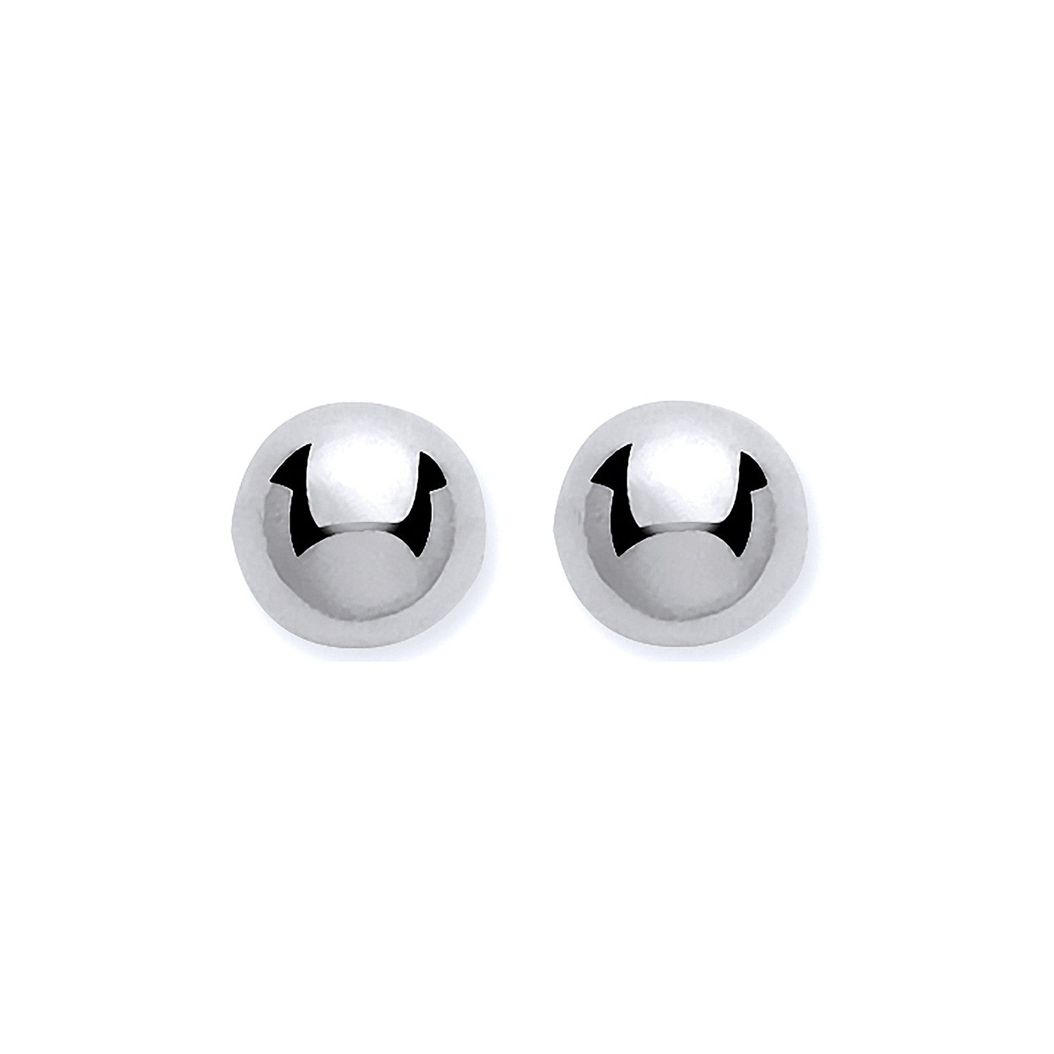 9ct White Gold 4mm Ball Studs - 9ct Gold