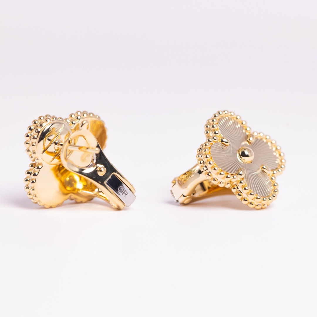Van Cleef & Arpels Vintage Alhambra Earrings 18K Yellow Gold