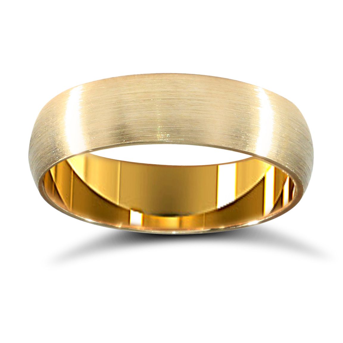 WCT22Y5-01() | 22ct Yellow Gold Standard Weight 5mm Court Profile Satin Wedding Ring