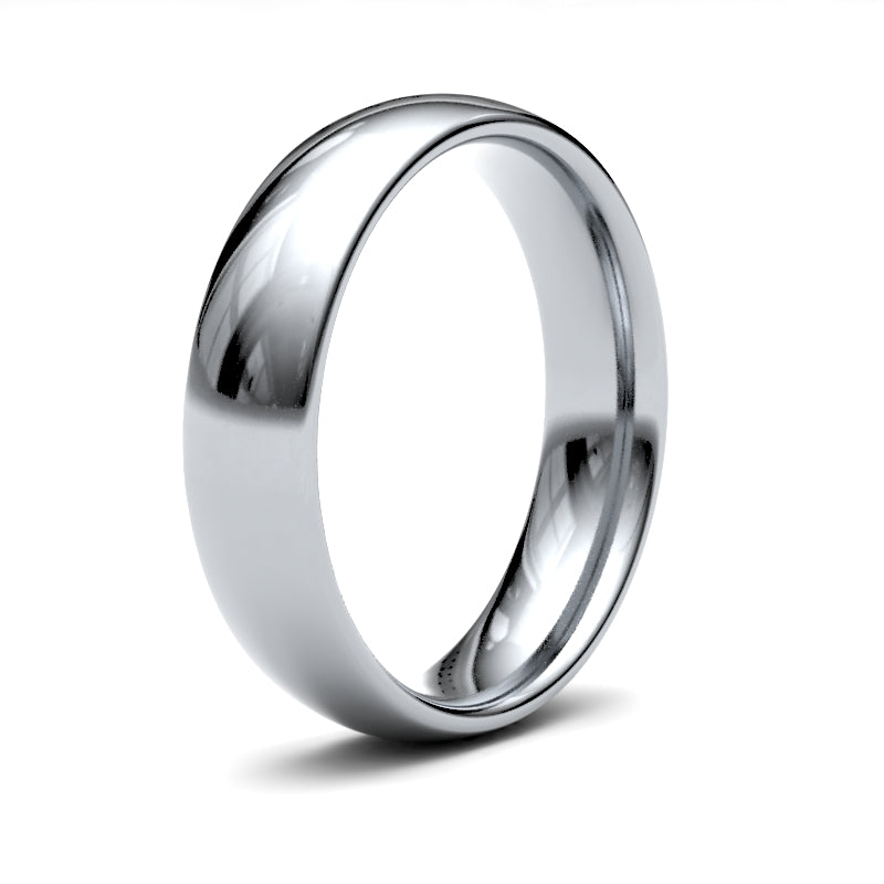 WCTPL5() | Platinum Standard Weight Court Profile Finish Wedding Ring