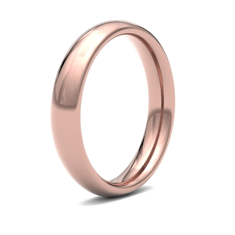 WPCT18R4() | 18ct Rose Gold Premium Weight Court Profile Mirror Finish Wedding Ring