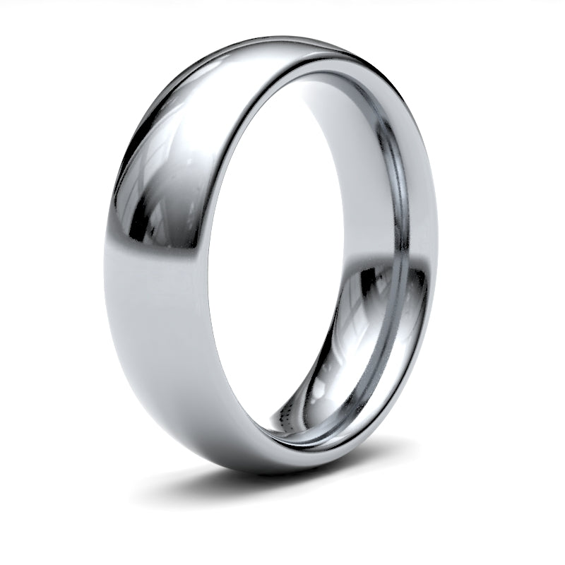WPCT9W6() | 9ct White Gold Premium Weight Court Profile Finish Wedding Ring