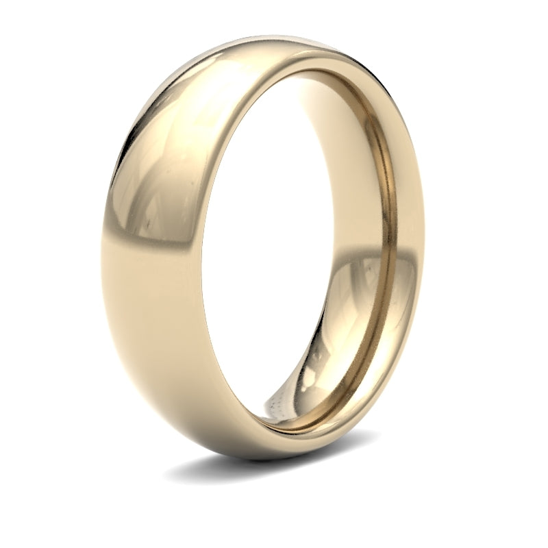 WPCT9Y6() | 9ct Yellow Gold Premium Weight Court Profile Finish Wedding Ring