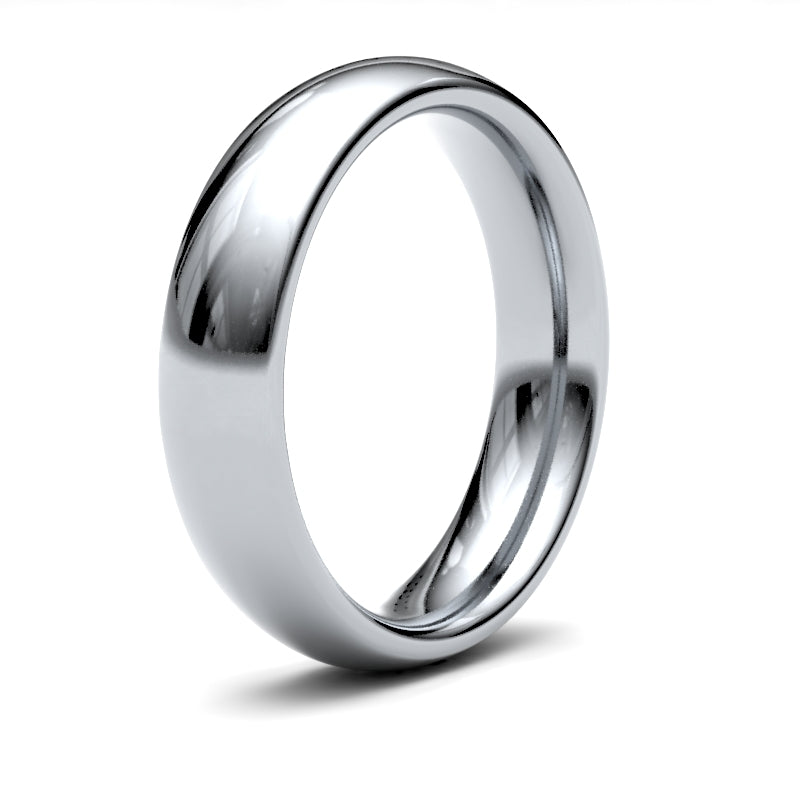 WPCTPL5() | Platinum Premium Weight Court Profile Finish Wedding Ring