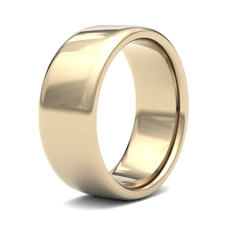 18ct Yellow Gold Standard Weight Court Profile Mirror Finish Wedding Ring