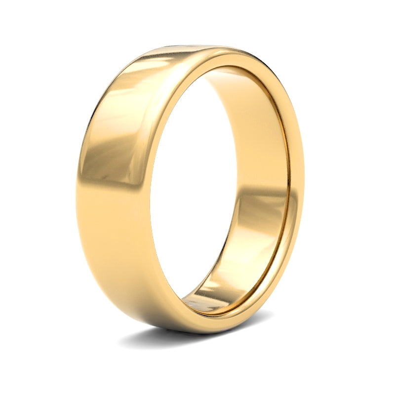 WSC22Y6() | 22ct Yellow Gold Standard Weight 6mm Soft Court Profile Finish Wedding Ring
