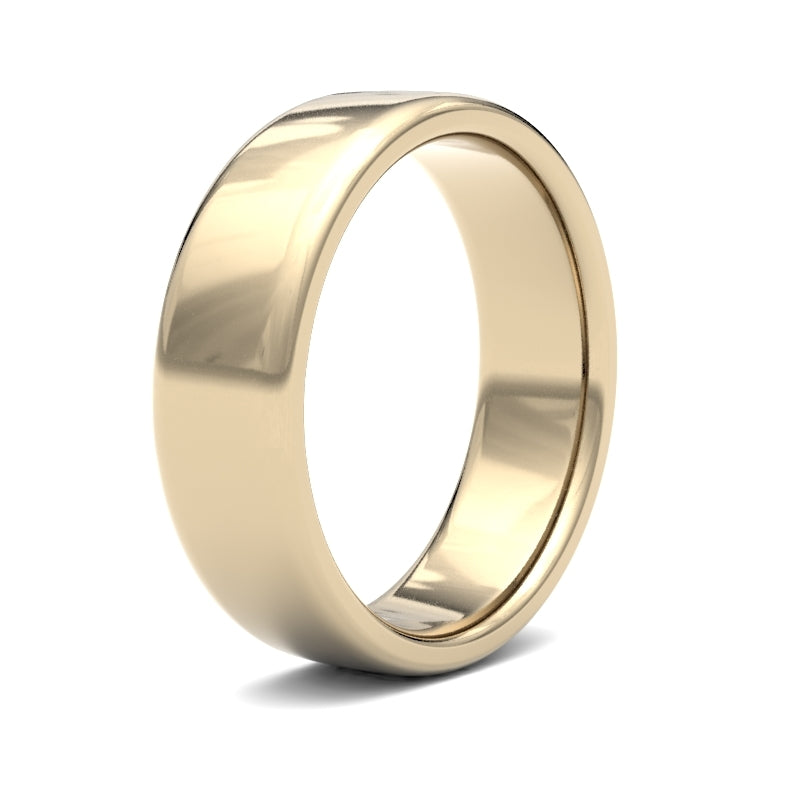 WSC9Y6() | 9ct Yellow Gold Standard Weight Court Profile Finish Wedding Ring