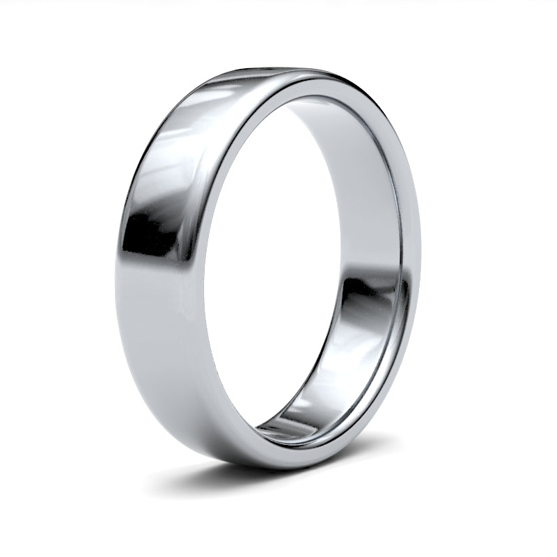 WSCPD5() | Palladium Standard Weight Court Profile Finish Wedding Ring