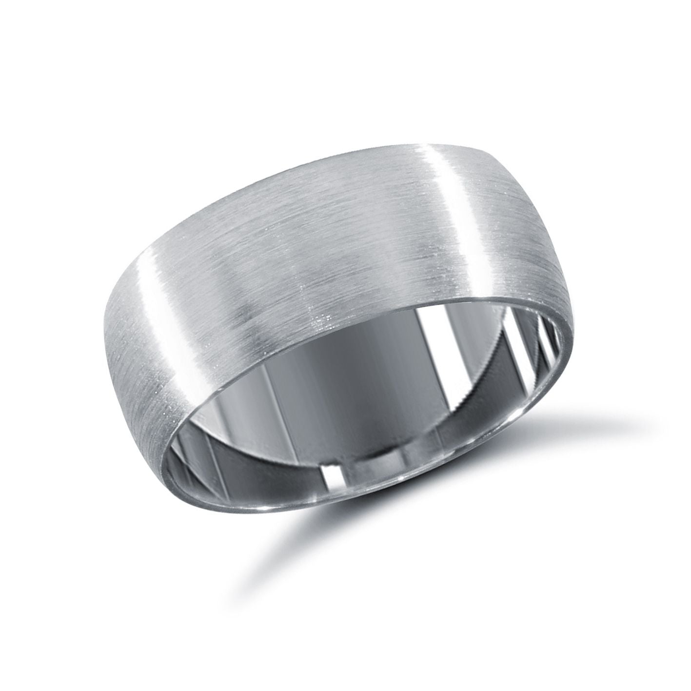 Platinum Standard Weight Court Profile Satin Wedding Ring