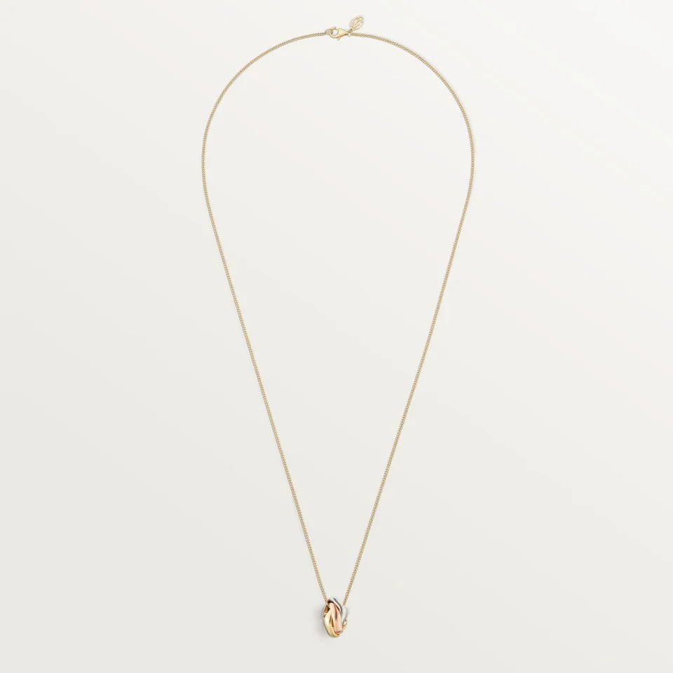 Cartier Trinity Pendant Cushion-Shaped 18K White, Yellow & Rose Gold