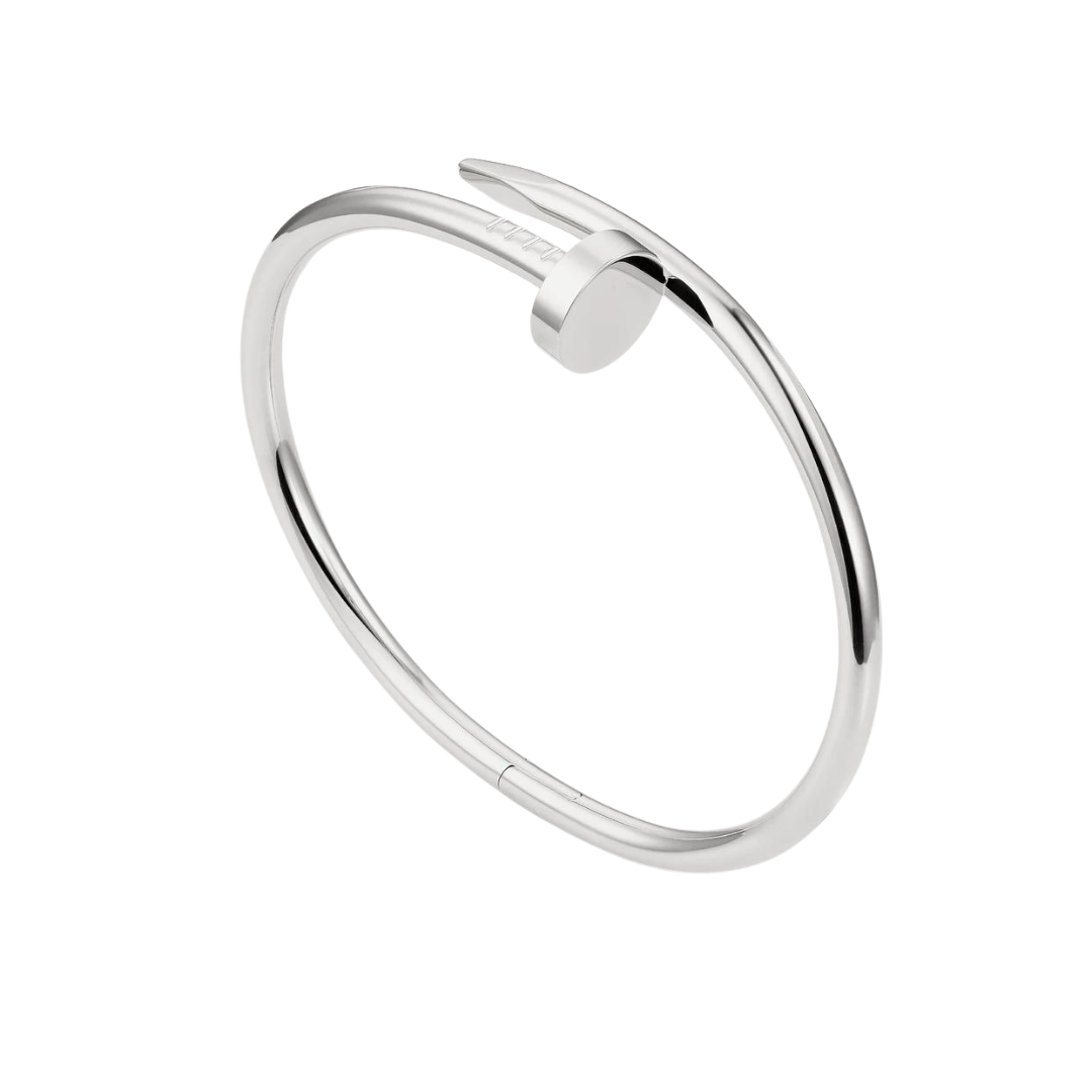 Brazalete con clavos Juste Un Clou en oro blanco de 18 quilates