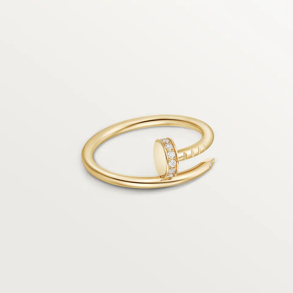 Cartier Juste un Clou Ring Small Model Diamonds 18K Yellow Gold