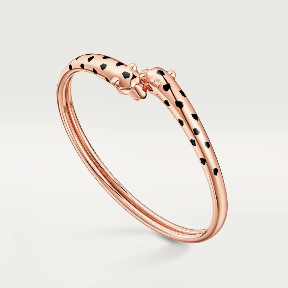 Cartier Panthère de Cartier Bracelet Tsavorite Garnets Black Lacquer 18K Rose Gold