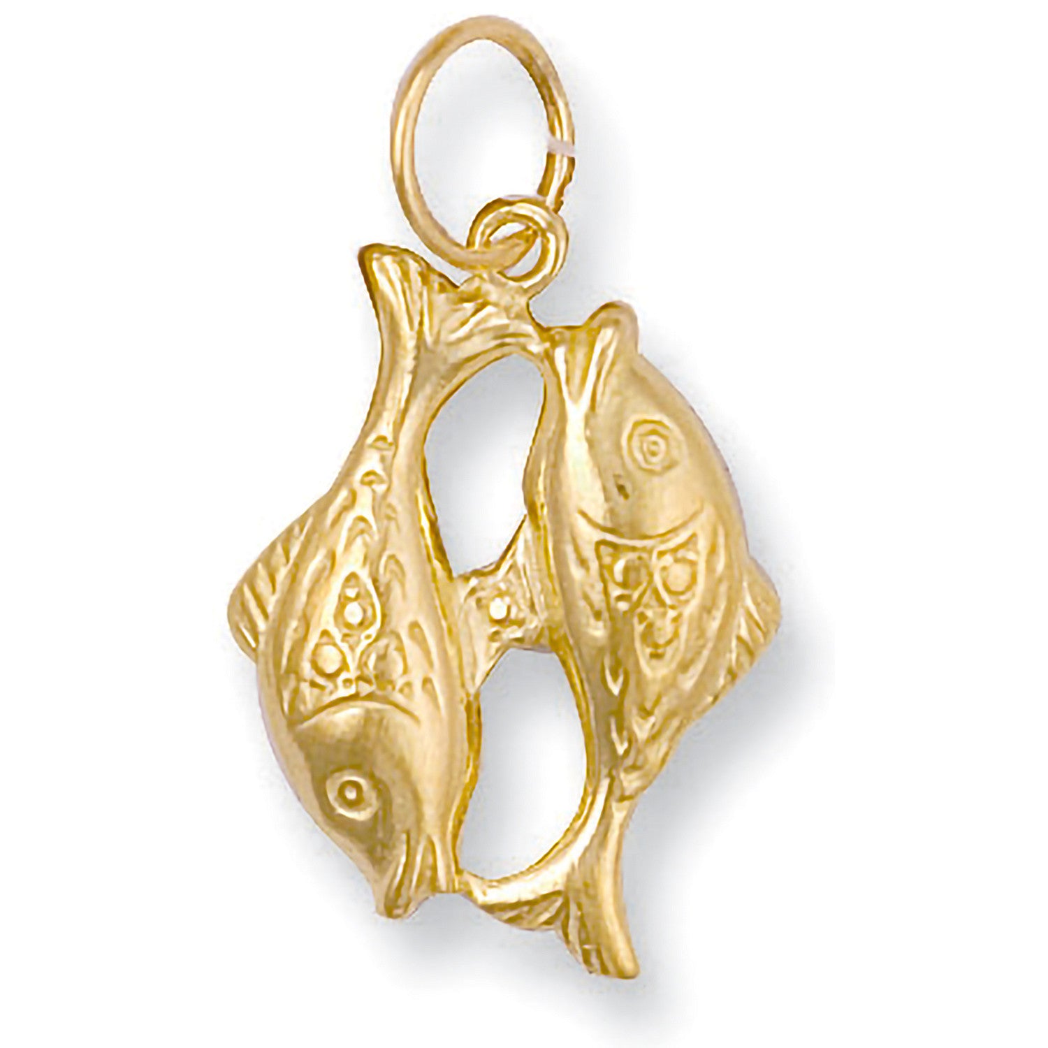 Yellow Gold Pisces Zodiac Pendant - 9ct Gold