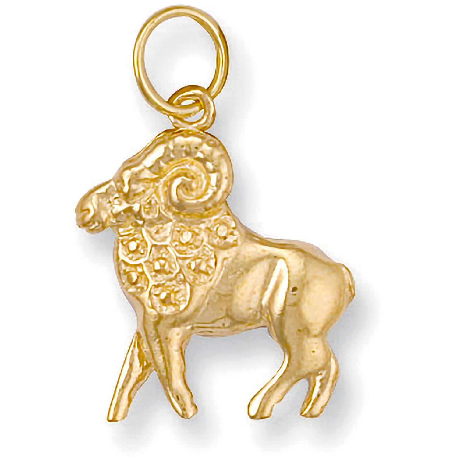 Yellow Gold Aries Zodiac Pendant - 9ct Gold