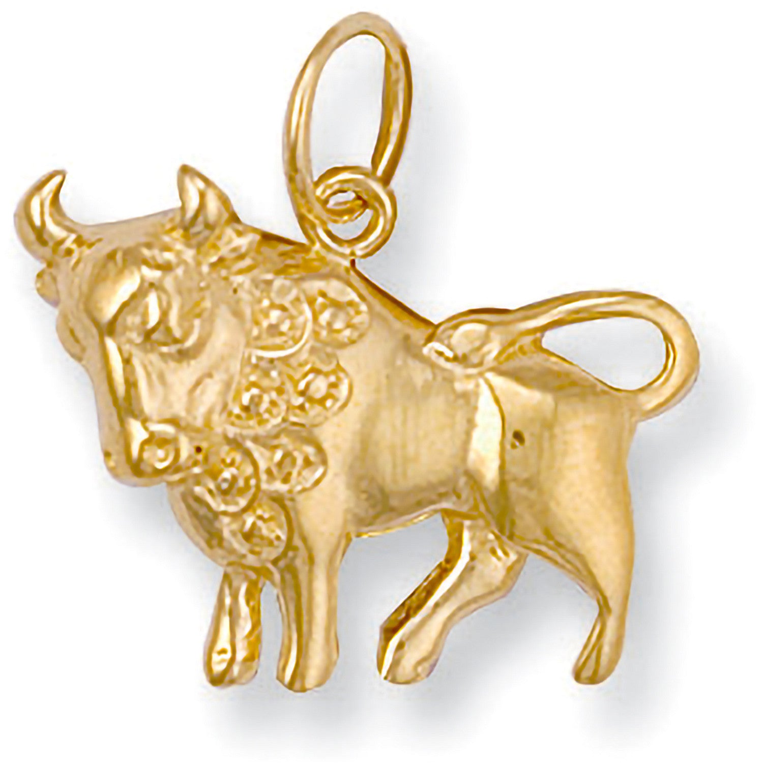 Yellow Gold Tauras Zodiac Pendant - 9ct Gold