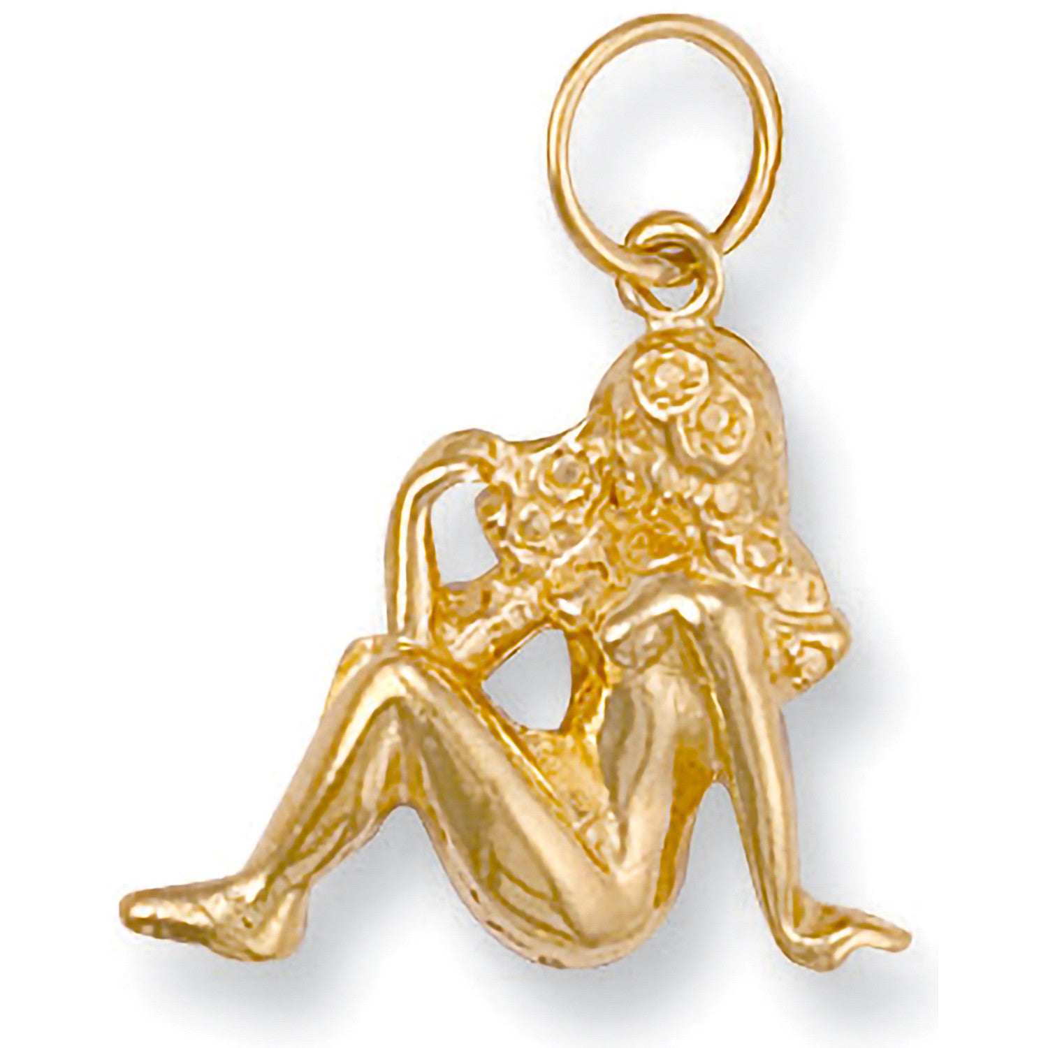Yellow Gold Virgo Zodiac Pendant - 9ct Gold