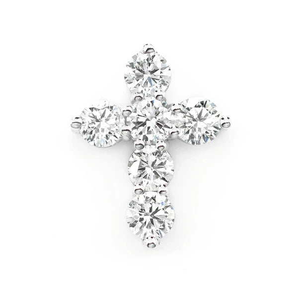 Erkals Jewellers Hidden Bail Cross Pendant 18K Gold Diamond 1.45ctw