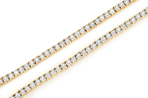 Erkals Jewellers 2pt Miracle Set Diamond Tennis Necklace 18K Gold 4.00ctw