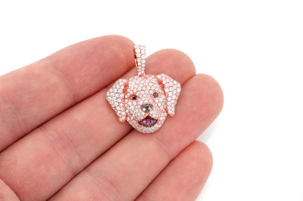 Erkals Jewellers Labrador Retriever Pendant 18K Gold Diamond 2.50ctw