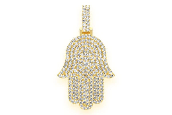 Erkals Jewellers Hamsa Diamond Pendant 18K Gold 2.00ctw
