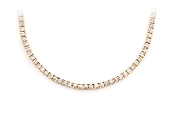 Erkals Jewellers 4pt Prong Set Diamond Tennis Necklace 18K Gold 8.75ctw