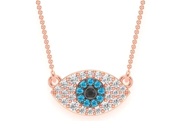 Erkals Jewellers Evil Eye Pendant 18K Gold Diamond 0.25ctw