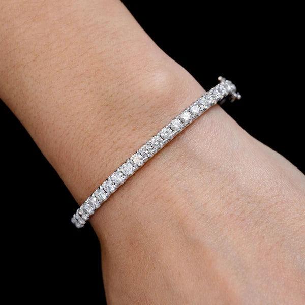 Erkals Jewellers Diamond Scallop Bracelet 18K White Gold 4.05ctw