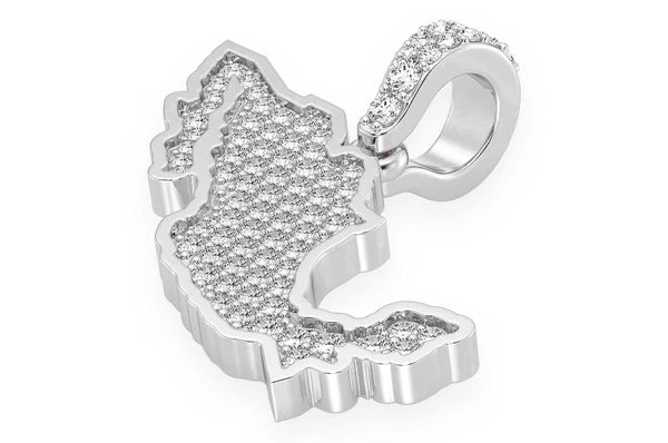 0.33ct Diamond Mexico Pendant 18K Solid Gold