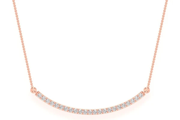 Erkals Jewellers Curved Bar Pendant 18K Gold Diamond 0.20ctw