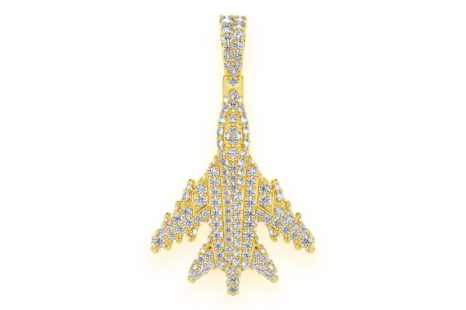 Erkals Jewellers Jet Pendant 18K Gold Diamond 1.25ctw