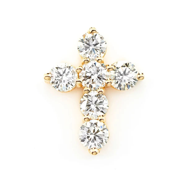 Erkals Jewellers Hidden Bail Cross Pendant 18K Gold Diamond 1.45ctw