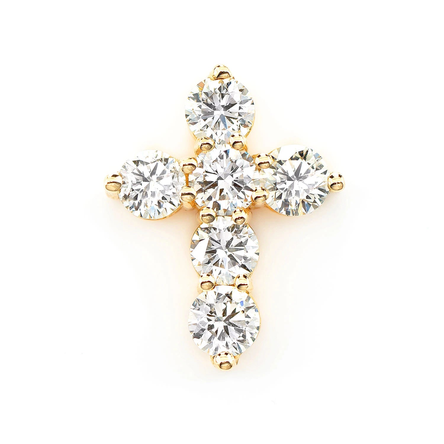 Erkals Jewellers Hidden Bail Cross Pendant 18K Gold Diamond 1.45ctw