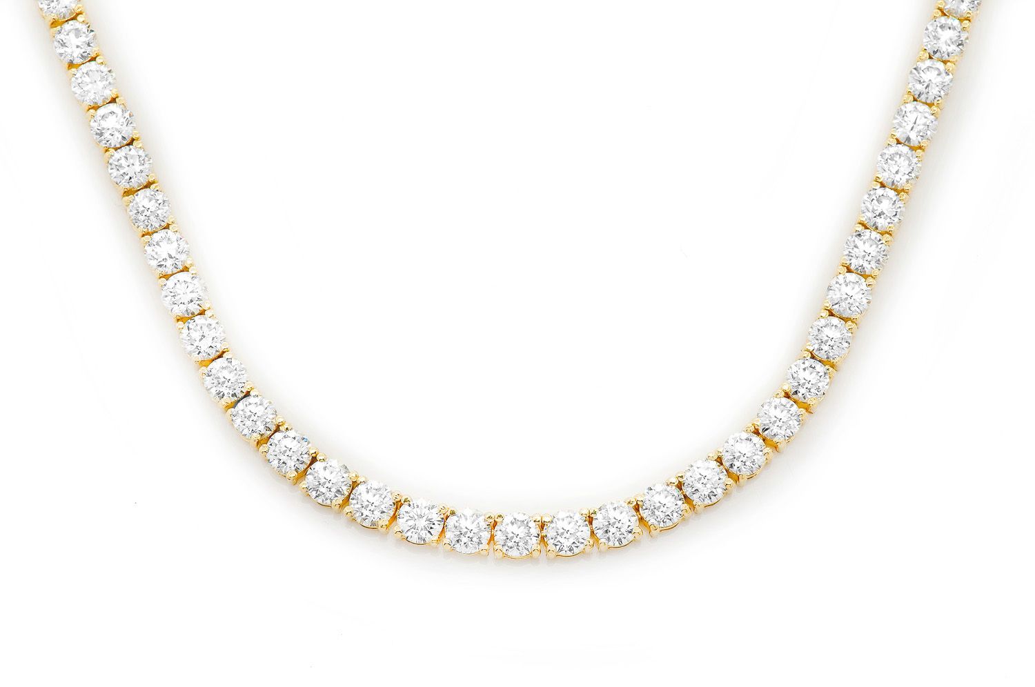 Erkals Jewellers 40pt Prong Set Diamond Tennis Necklace 18K Gold 45.00ctw