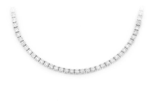 Erkals Jewellers 6pt Prong Set Diamond Tennis Necklace 18K Gold 10.50ctw