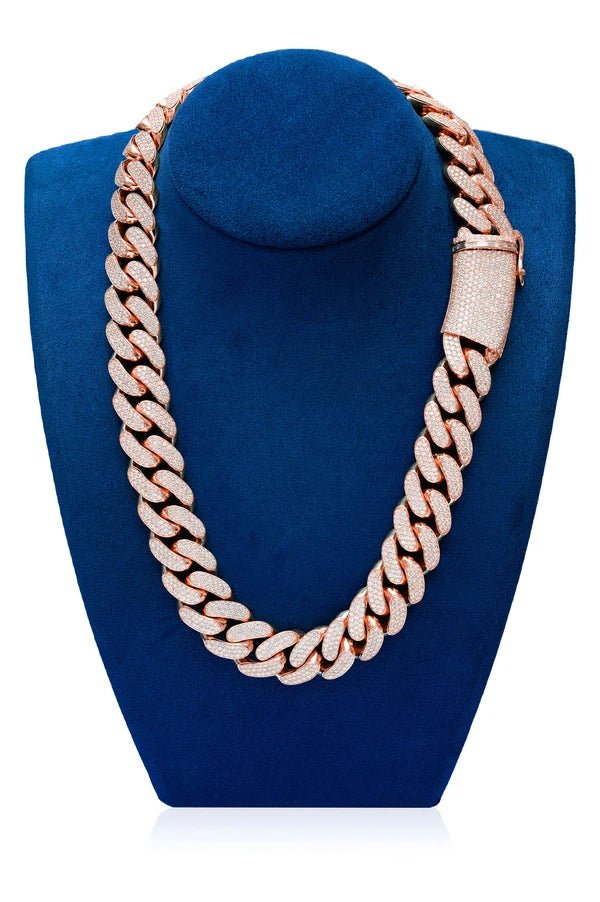 Erkals Jewellers 20mm Miami Cuban Link Diamond Necklace 18K Gold 41.00ctw