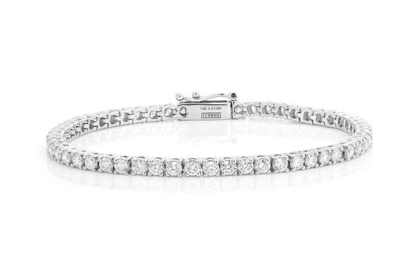 Erkals Jewellers 10pt Prong Set Diamond Tennis Bracelet 18K Gold 4.50ctw