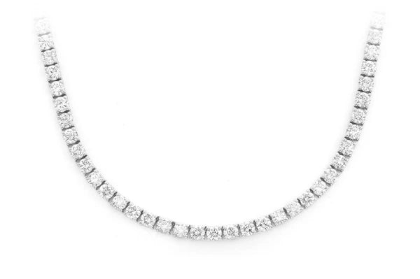 Erkals Jewellers 5pt Prong Set Diamond Tennis Necklace 18K Gold 11.00ctw