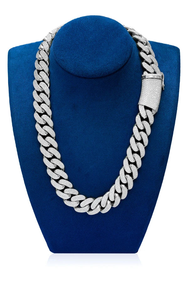 Erkals Jewellers 20mm Miami Cuban Link Diamond Necklace 18K Gold 41.00ctw